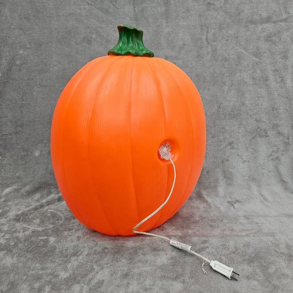 Vintage 1997 Grand Venture blow mold 24" Lighted pumpkin jack-o-lantern USA - Picture 6 of 15